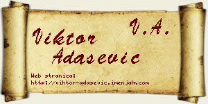 Viktor Adašević vizit kartica
